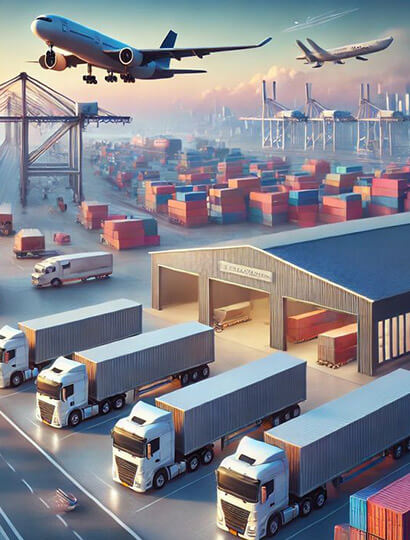 Équipe logistique et manutention en entrepôt 8